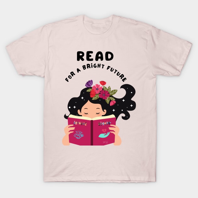 READ for a bright future children motivation for career T-Shirt by KIRBY-Z Studio